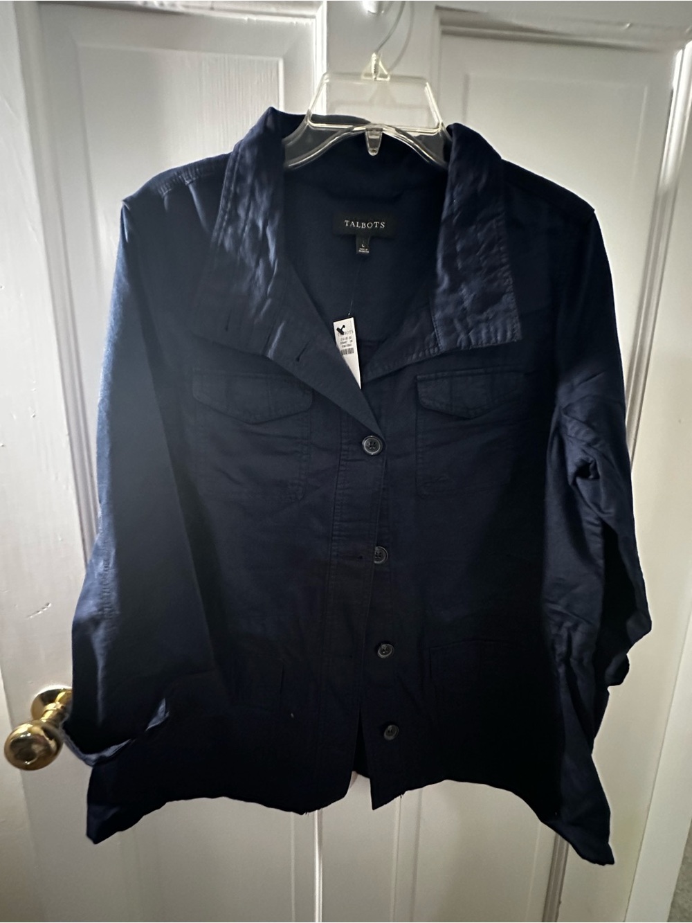 Talbots Navy Button-Front Women's Jacket
